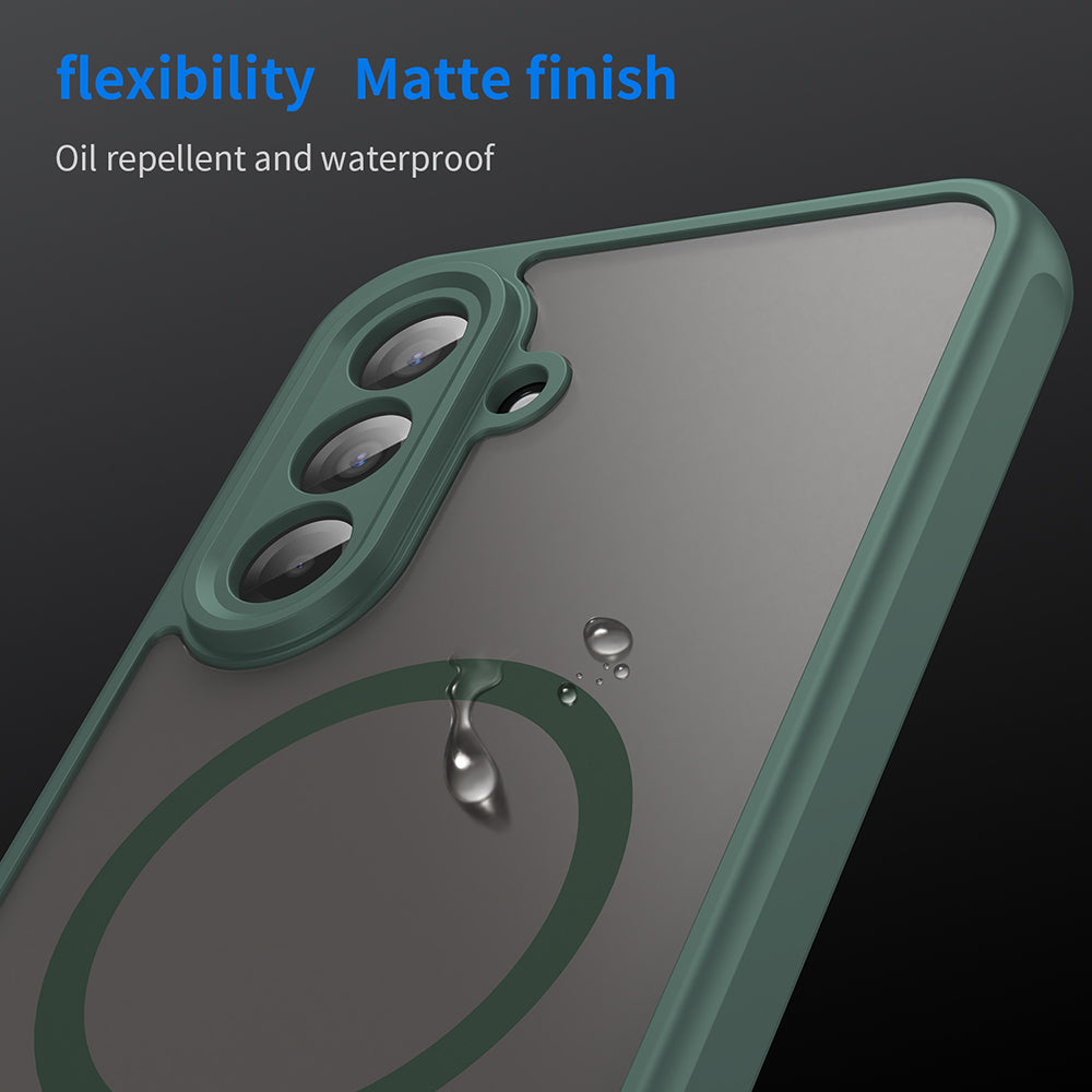 Custodia MagSafe per Samsung Galaxy A17 5G, Techsuit, HaloFrost II, Verde