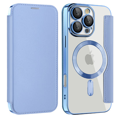 Custodia MagSafe per Samsung Galaxy A17 5G, Techsuit, SmartMag Book, Blu