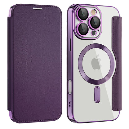 Custodia MagSafe per Samsung Galaxy A17 5G, Techsuit, SmartMag Book, Viola