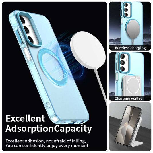 MagSafe Case for Samsung Galaxy A25 A256, Techsuit, CandyCase, Blue