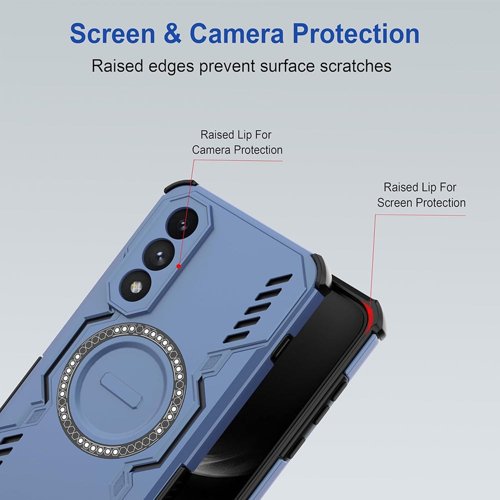 Custodia MagSafe per Samsung Galaxy A27 5G, Techsuit, ArmorMag, Blu