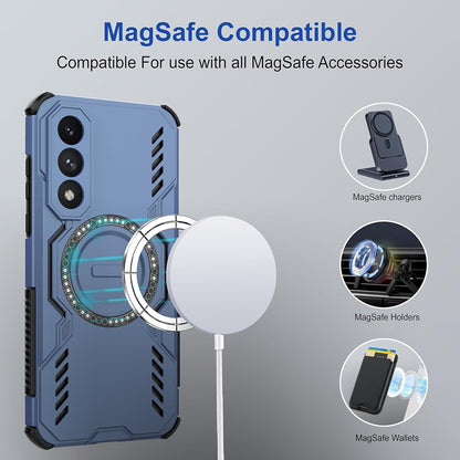 Custodia MagSafe per Samsung Galaxy A27 5G, Techsuit, ArmorMag, Blu