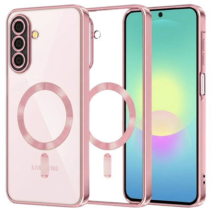 Custodia MagSafe per Samsung Galaxy A27 5G, Techsuit, Luxury Crystal, Rosa