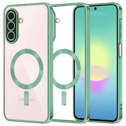 Custodia MagSafe per Samsung Galaxy A27 5G, Techsuit, Luxury Crystal, Verde Chiaro