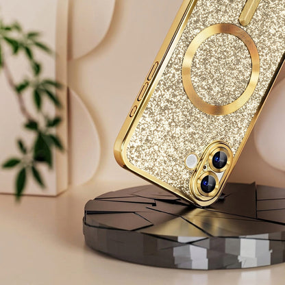 Custodia MagSafe per Samsung Galaxy A27 5G, Techsuit, Luxury Glitter, Viola Chiaro