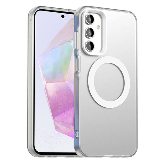 Custodia MagSafe per Samsung Galaxy A35 5G A356, Techsuit, CandyCase, Bianca