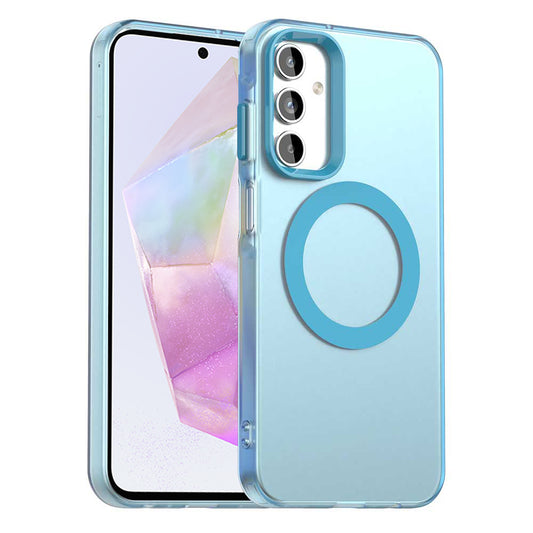 Custodia MagSafe per Samsung Galaxy A35 5G A356, Techsuit, CandyCase, Blu