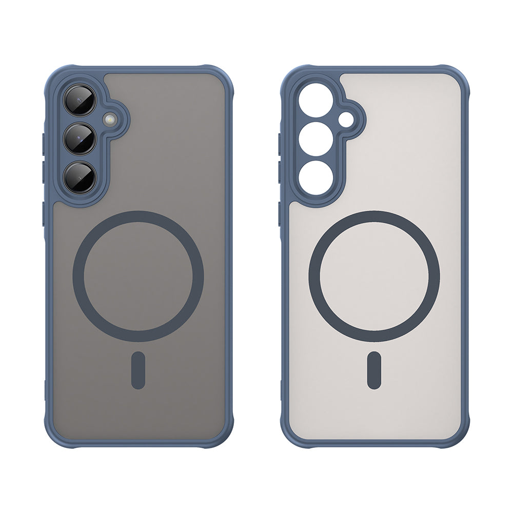 Custodia MagSafe per Samsung Galaxy A35 5G A356, Techsuit, HaloFrost II, Blu Navy
