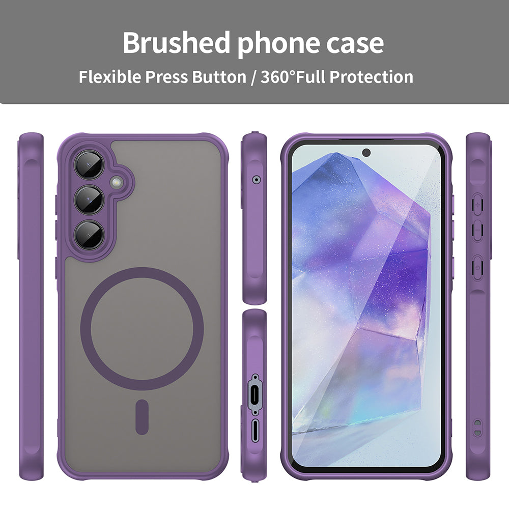 Custodia MagSafe per Samsung Galaxy A35 5G A356, Techsuit, HaloFrost II, Viola