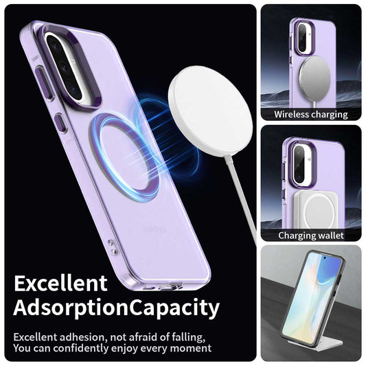 Custodia MagSafe per Samsung Galaxy A36 A366, Techsuit, CandyCase, Viola