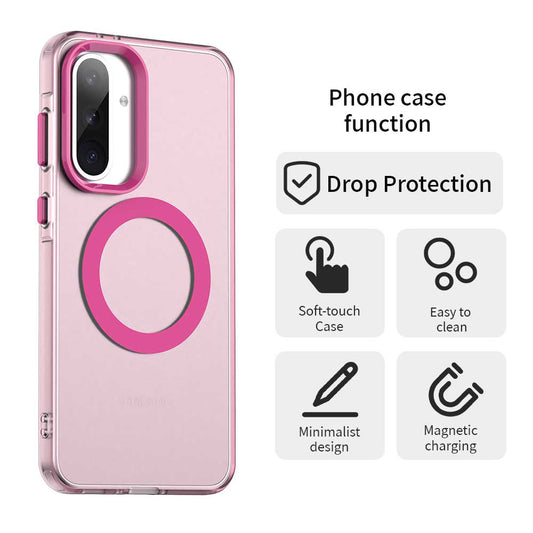 Custodia MagSafe per Samsung Galaxy A36 A366, Techsuit, CandyCase, Rosa