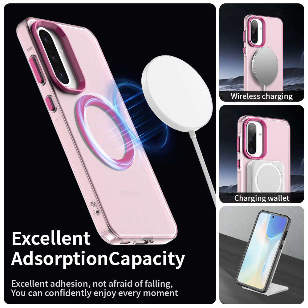 Custodia MagSafe per Samsung Galaxy A36 A366, Techsuit, CandyCase, Rosa