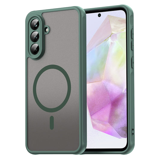 Custodia MagSafe per Samsung Galaxy A36 A366, Techsuit, HaloFrost II, Verde