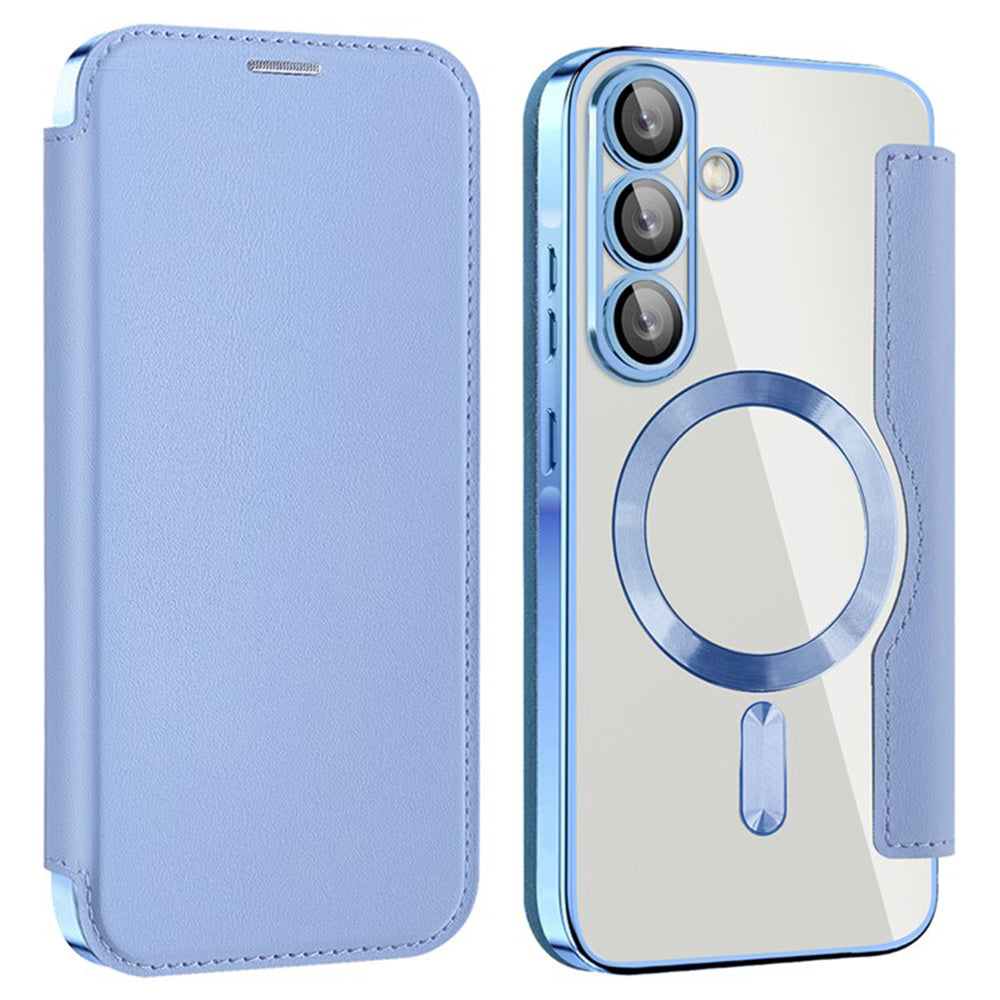 MagSafe Case for Samsung Galaxy A36 A366, Techsuit, SmartMag Book, Blue
