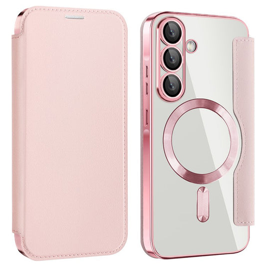 Custodia MagSafe per Samsung Galaxy A36 A366, Techsuit, SmartMag Book, Rosa