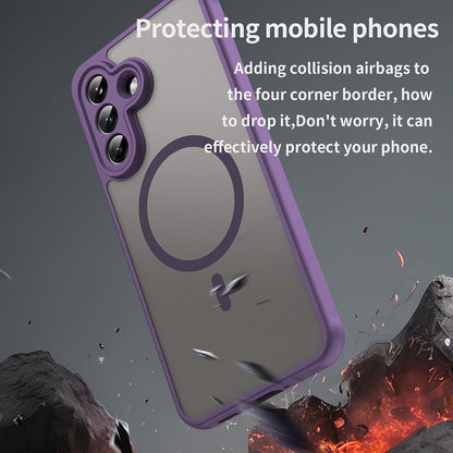 Custodia MagSafe per Samsung Galaxy A37 5G, Techsuit, HaloFrost II, Viola