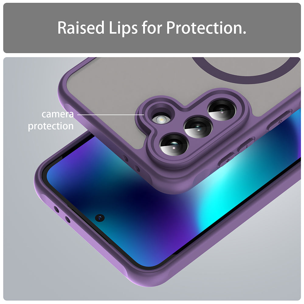 Custodia MagSafe per Samsung Galaxy A37 5G, Techsuit, HaloFrost II, Viola