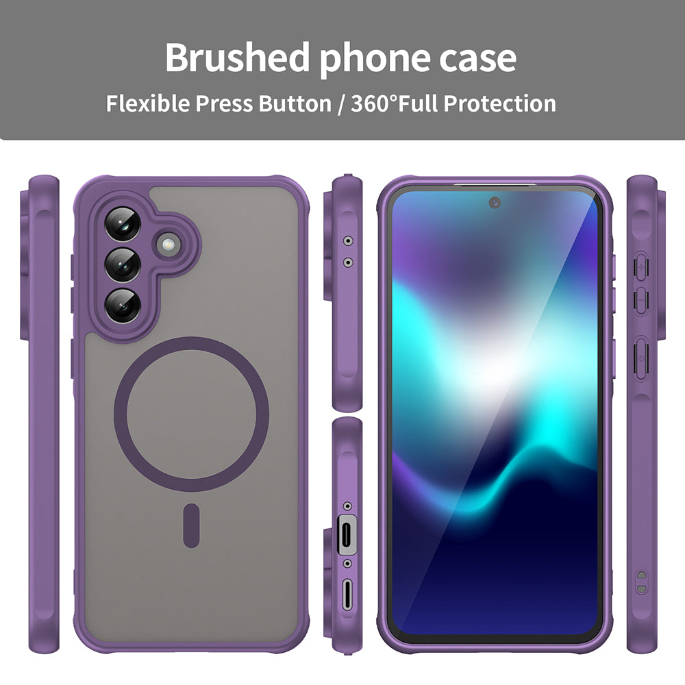 Custodia MagSafe per Samsung Galaxy A37 5G, Techsuit, HaloFrost II, Viola