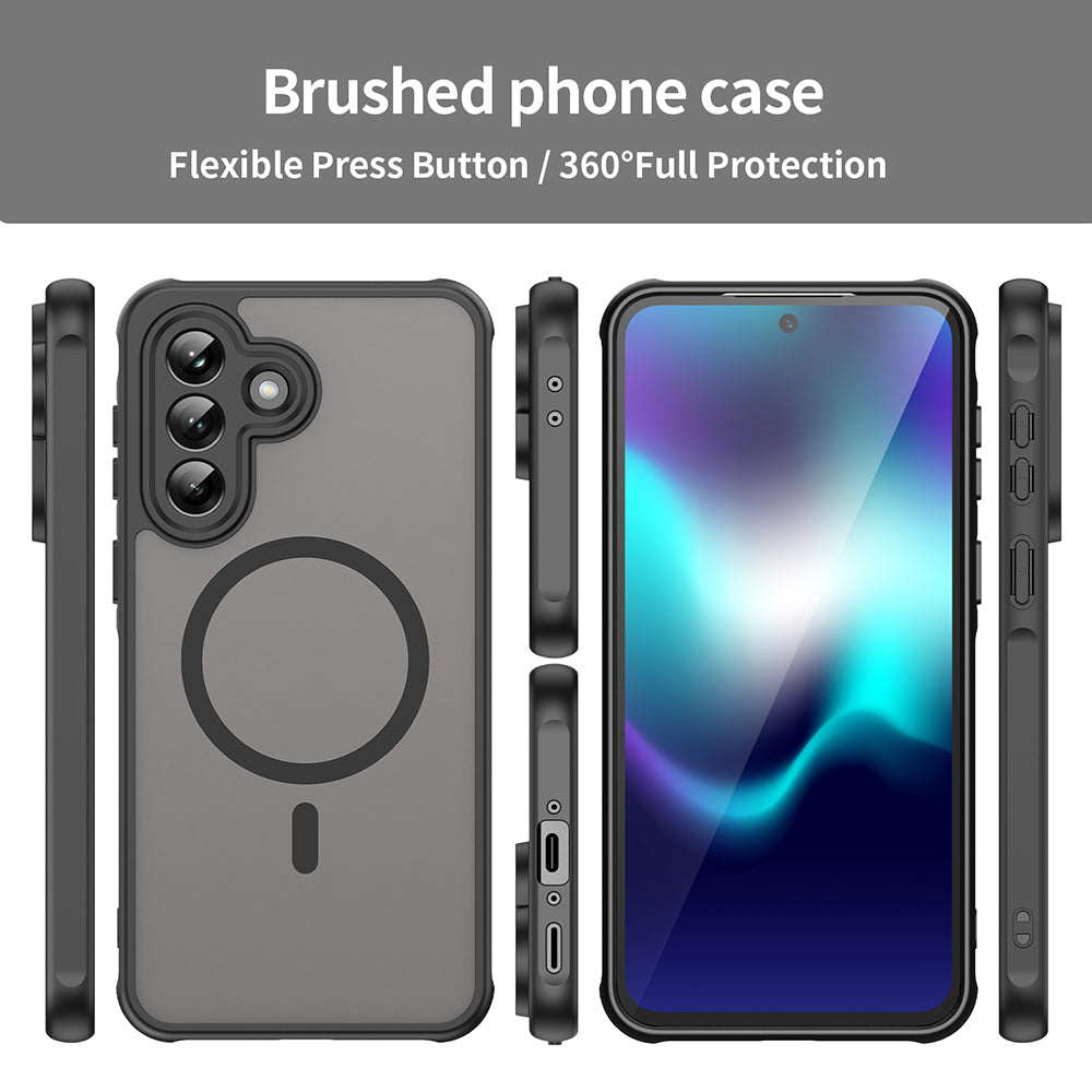Custodia MagSafe per Samsung Galaxy A37 5G, Techsuit, HaloFrost II, Nera