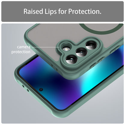 Custodia MagSafe per Samsung Galaxy A37 5G, Techsuit, HaloFrost II, Verde