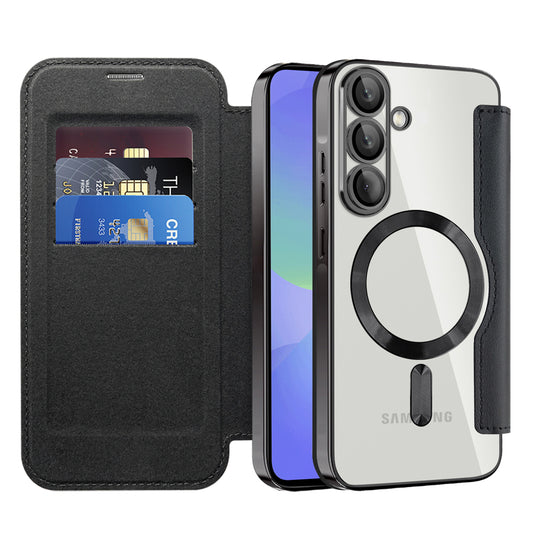 MagSafe Case for Samsung Galaxy A37 5G, Techsuit, SmartMag Book, Black