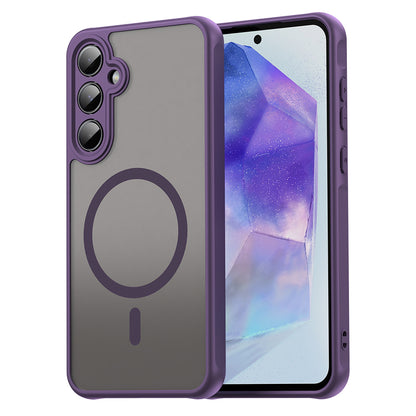 Custodia MagSafe per Samsung Galaxy A55 5G A556, Techsuit, HaloFrost II, Viola
