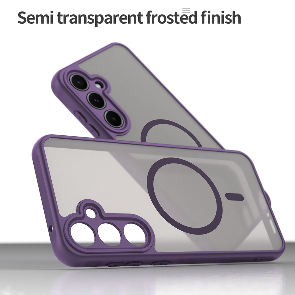 Custodia MagSafe per Samsung Galaxy A55 5G A556, Techsuit, HaloFrost II, Viola