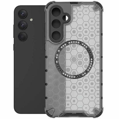 Custodia MagSafe per Samsung Galaxy A55 5G A556, Techsuit, HoneyComb Shield, Nera