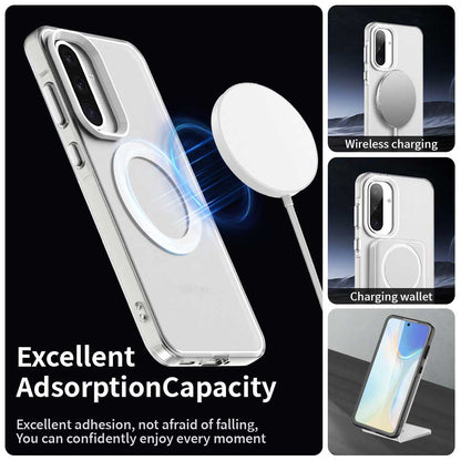 Custodia MagSafe per Samsung Galaxy A56 A566, Techsuit, CandyCase, Bianca