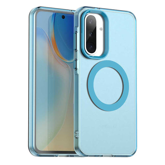 Custodia MagSafe per Samsung Galaxy A56 A566, Techsuit, CandyCase, Blu