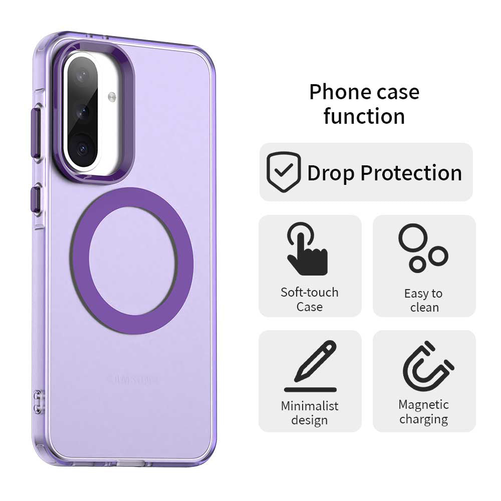 Custodia MagSafe per Samsung Galaxy A56 A566, Techsuit, CandyCase, Viola