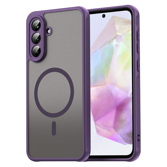 Custodia MagSafe per Samsung Galaxy A56 A566, Techsuit, HaloFrost II, Viola