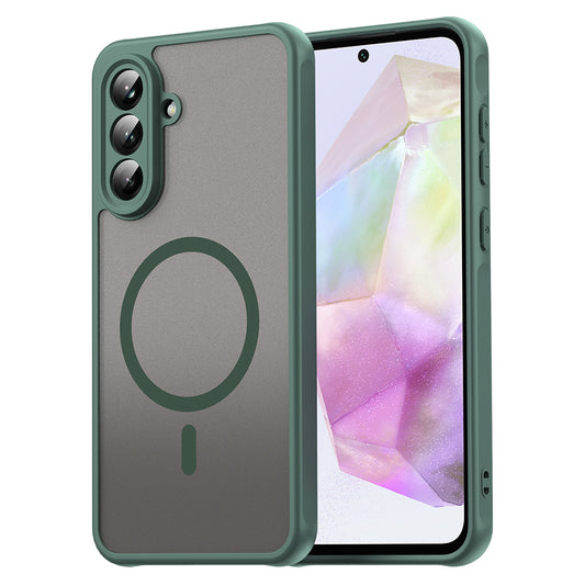 Custodia MagSafe per Samsung Galaxy A56 A566, Techsuit, HaloFrost II, Verde