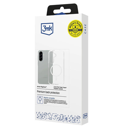 Custodia MagSafe per Samsung Galaxy A57 5G, 3MK, Armor MagCase, Trasparente