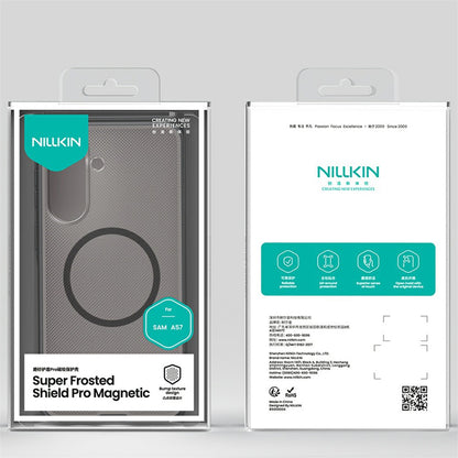 Custodia MagSafe per Samsung Galaxy A57 5G, Nillkin, Super Shield Pro, Nero Trasparente
