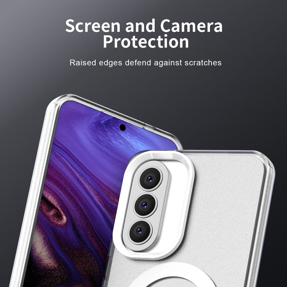 Custodia MagSafe per Samsung Galaxy A57 5G, Techsuit, CandyCase, Bianca