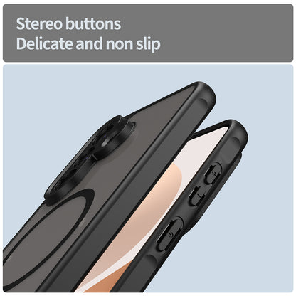 Custodia MagSafe per Samsung Galaxy A57 5G, Techsuit, HaloFrost II, Nera