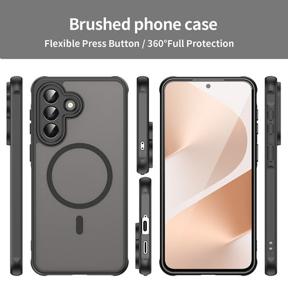 Custodia MagSafe per Samsung Galaxy A57 5G, Techsuit, HaloFrost II, Nera