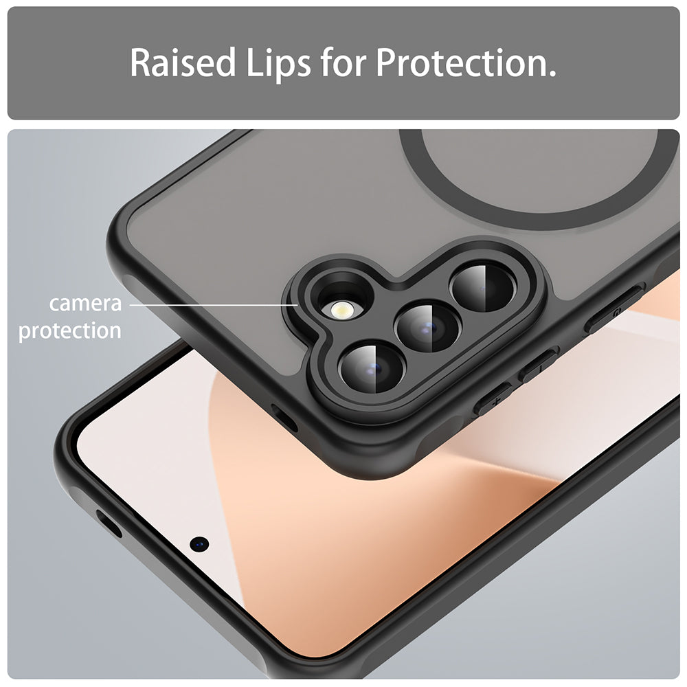 Custodia MagSafe per Samsung Galaxy A57 5G, Techsuit, HaloFrost II, Nera