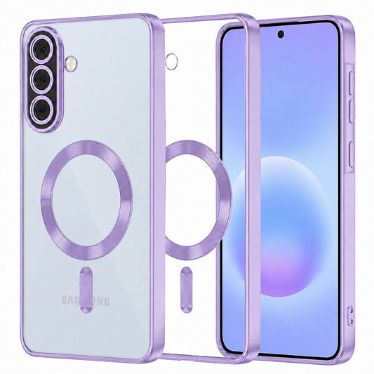Custodia MagSafe per Samsung Galaxy A57 5G, Techsuit, Luxury Crystal, Viola Chiaro