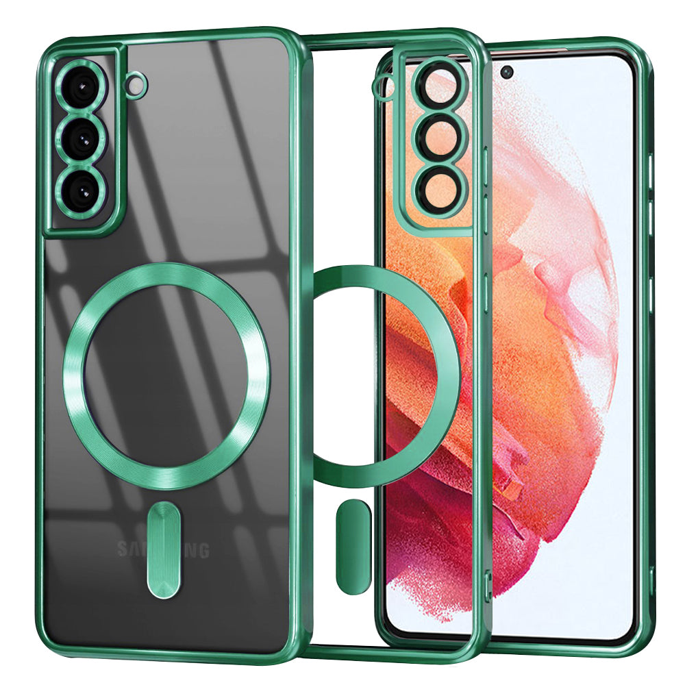 MagSafe Case for Samsung Galaxy S21 5G G991, Techsuit, Luxury Crystal, Light Green