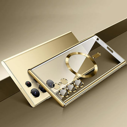 Custodia MagSafe per Samsung Galaxy S21 Ultra 5G G998, Techsuit, Luxury Crystal, Nera
