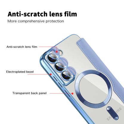 Custodia MagSafe per Samsung Galaxy S22+ 5G S906, Techsuit, SmartMag Book, Blu