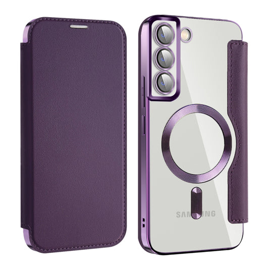 Custodia MagSafe per Samsung Galaxy S22+ 5G S906, Techsuit, SmartMag Book, Viola