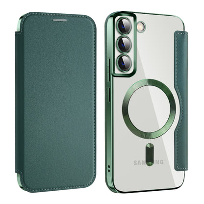 Custodia MagSafe per Samsung Galaxy S22+ 5G S906, Techsuit, SmartMag Book, Verde