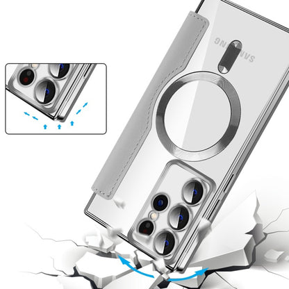 Custodia MagSafe per Samsung Galaxy S22 Ultra 5G S908, Techsuit, SmartMag Book, Grigio