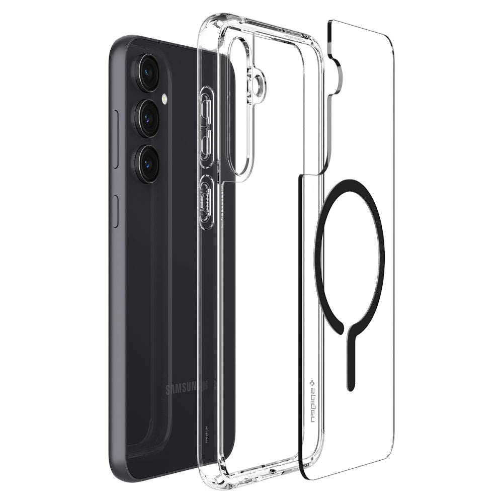 Custodia MagSafe per Samsung Galaxy S23 FE S711, Spigen, Ultra Hybrid OneTap Ring, Trasparente