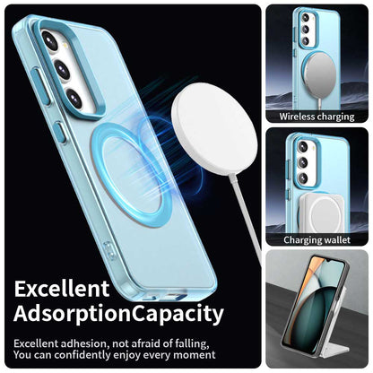 Custodia MagSafe per Samsung Galaxy S23+ S916, Techsuit, CandyCase, Blu