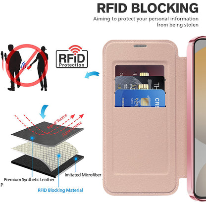 Custodia MagSafe per Samsung Galaxy S23+ S916, Techsuit, SmartMag Book, Rosa