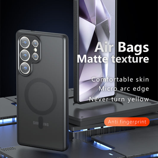 Custodia MagSafe per Samsung Galaxy S23 Ultra S918, Techsuit, PureFrost, Nero Satinato